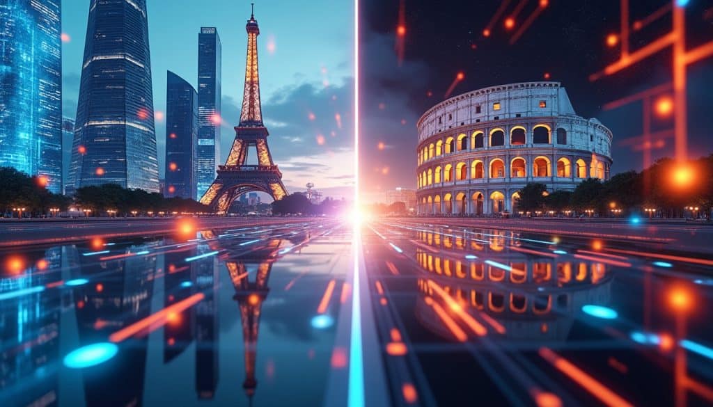 analyse comparative entre mistral ai et openai, explorant le potentiel de l'europe à développer un géant de l'intelligence artificielle.